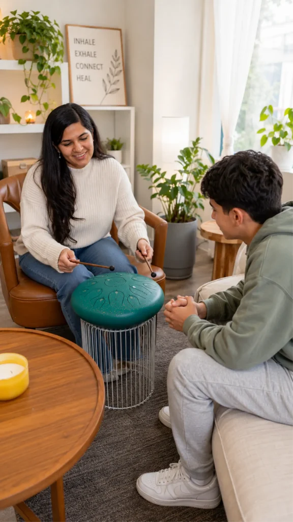 Creative music therapy support for emotional expression